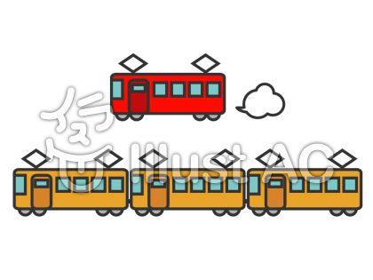 驚くばかり電車 イラスト 簡単 イラスト画像