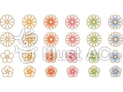 和風の花パーツイラスト No 無料イラストなら イラストac