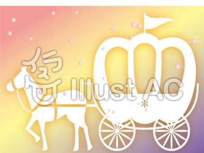 綺麗なイラスト かぼちゃの馬車 シンデレラ 美しい花の画像