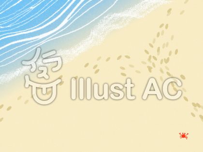 砂浜 足跡 イラスト No 無料イラストなら イラストac