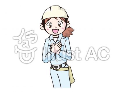 女性建設作業員イラスト No 098 無料イラストなら イラストac