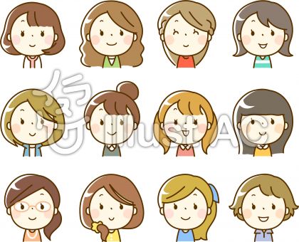 女性のヘアスタイルイラスト 無料イラストなら イラストac