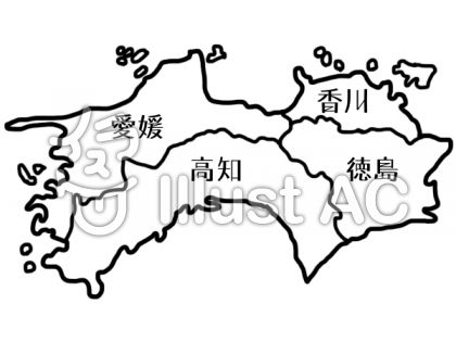 四国 地図 イラスト 無料の花の画像