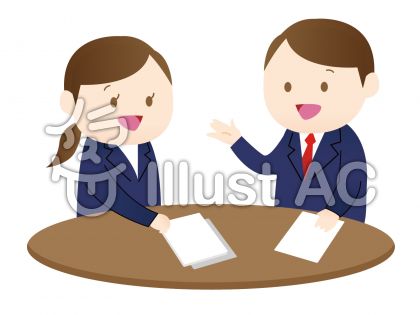 打ち合わせイラスト 無料イラストなら イラストac