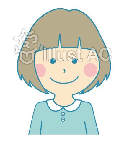 前髪ぱっつんイラスト 無料イラストなら イラストac