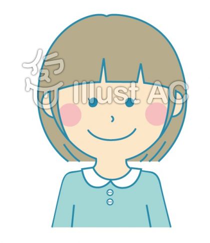 元のボブ 女の子 イラスト 簡単 動物ゾーン