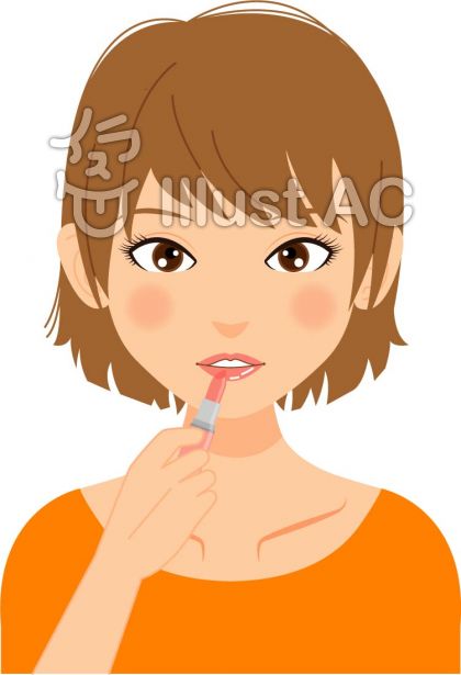 メイクする女性イラスト 無料イラストなら イラストac