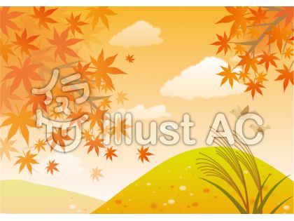 紅葉の風景イラスト 無料イラストなら イラストac