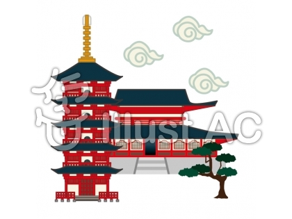 あなたのためのイラスト 無料ダウンロード法隆寺 五重塔 イラスト 簡単