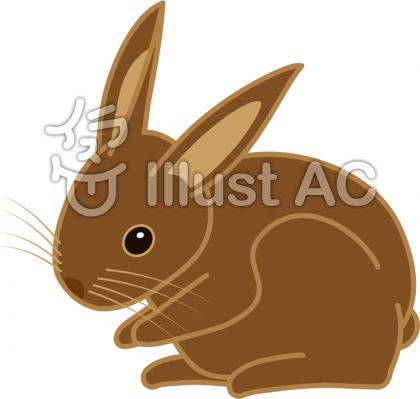 茶色のうさぎイラスト No 2703 無料イラストなら イラストac
