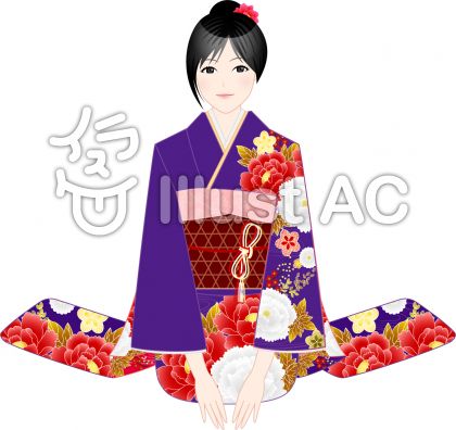 着物美人イラスト 無料イラストなら イラストac