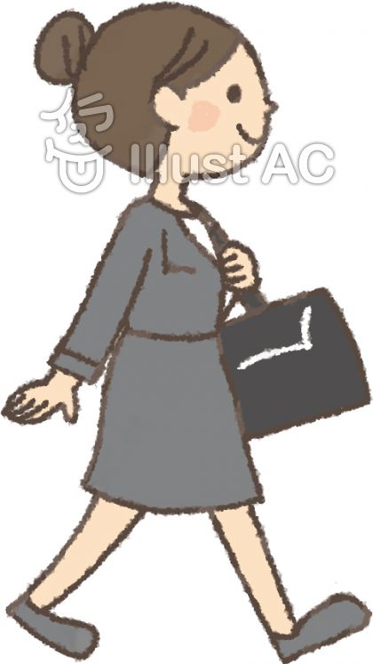歩く女性イラスト No 無料イラストなら イラストac