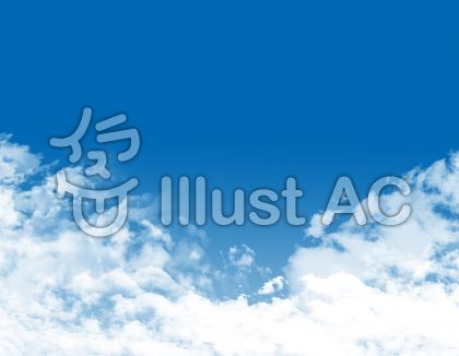 背景イラスト青空夏雲水彩手書きフレーム枠イラスト No 無料イラストなら イラストac