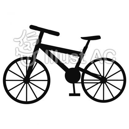 自転車シルエットイラスト 無料イラストなら イラストac