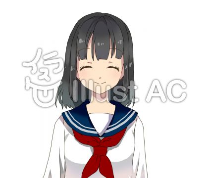 女の子バストアップ笑顔イラスト No 無料イラストなら イラストac