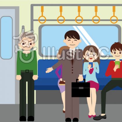 電車マナーイラスト 無料イラストなら イラストac
