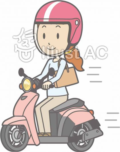 原付バイクイラスト 無料イラストなら イラストac