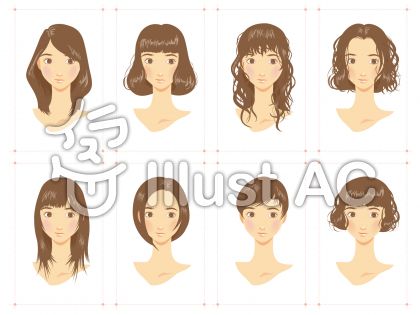 女の子髪型一覧イラスト 無料イラストなら イラストac