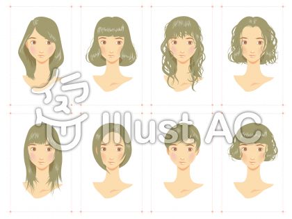 女の子髪型一覧イラスト 無料イラストなら イラストac