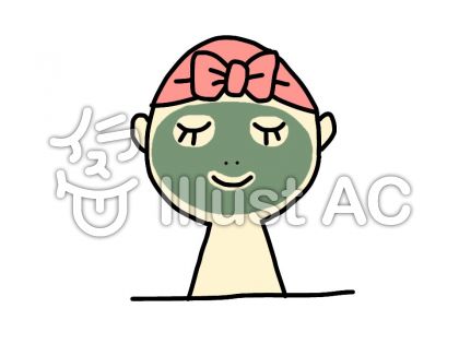 海藻パックをする女性イラスト No 無料イラストなら イラストac