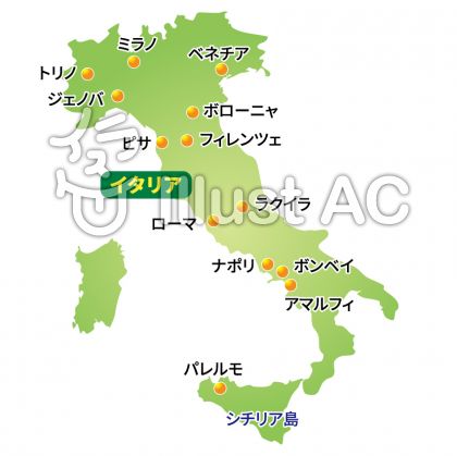 イタリア地図イラスト No 無料イラストなら イラストac