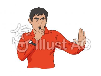 サッカー審判イラスト 無料イラストなら イラストac