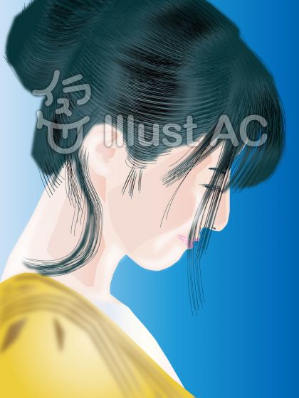 女性の横顔シリーズ１２イラスト No 無料イラストなら イラストac