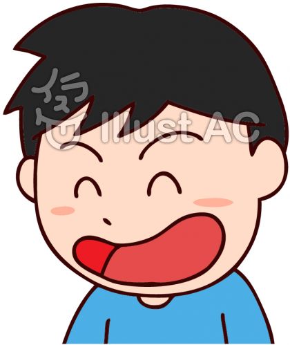 笑う少年のイラストイラスト - No: 593349／無料イラストなら「イラストAC」