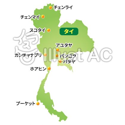 タイ地図イラスト No 無料イラストなら イラストac