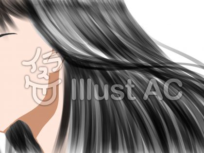 髪がなびくイラスト 無料イラストなら イラストac