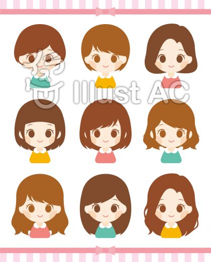 ヘアスタイルイラスト 無料イラストなら イラストac