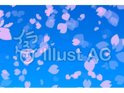 桜吹雪が舞う青空イラスト No 無料イラストなら イラストac