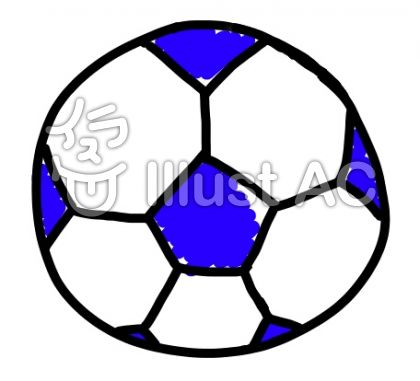 サッカーボールのアイコンイラスト No 無料イラストなら イラストac