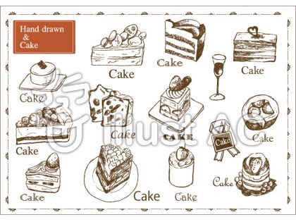 ショートケーキ手書きイラスト 無料イラストなら イラストac