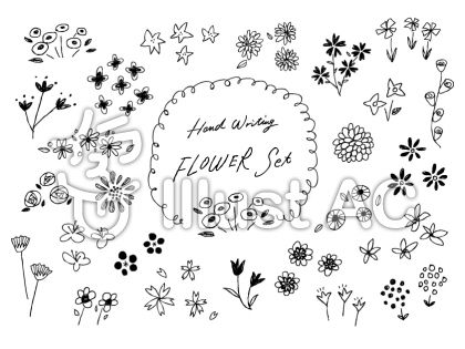 上手書き 花のイラスト 最高の花の画像