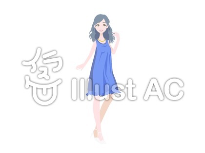 サマーワンピースイラスト 無料イラストなら イラストac