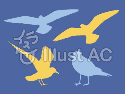 カモメシルエットイラスト 無料イラストなら イラストac