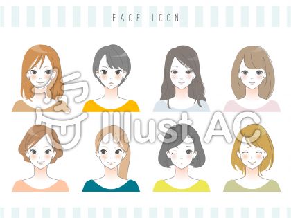 女性アイコンイラスト 無料イラストなら イラストac