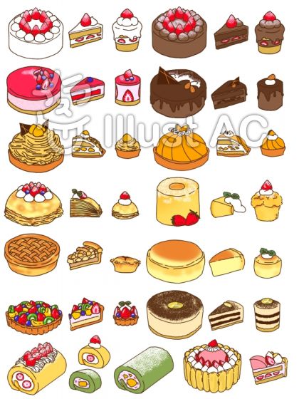 抹茶ケーキイラスト 無料イラストなら イラストac