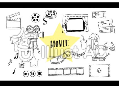 印刷可能無料 映画 フィルム イラスト