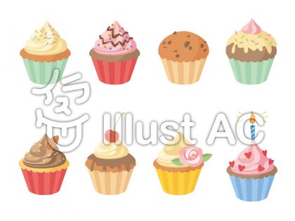 カップケーキイラスト 無料イラストなら イラストac