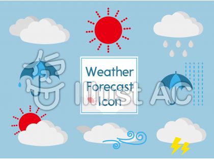 天気予報アイコンイラスト No 無料イラストなら イラストac