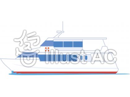 遊覧船イラスト - No: 797336／無料イラストなら「イラストAC」