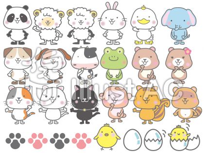 100 簡単 可愛い イラスト 動物 かわいい無料イラスト素材