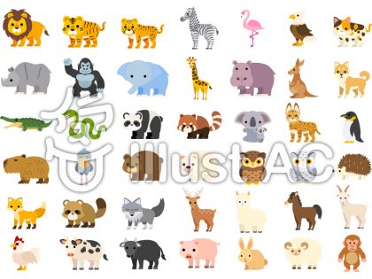 かわいい おしゃれ 動物 イラスト無料