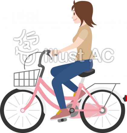 自転車に乗るイラスト 無料イラストなら イラストac