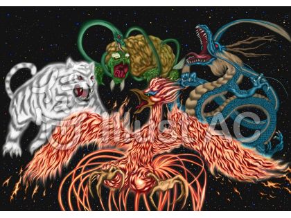 最も共有された かっこいい 四神獣 イラスト 最高の画像壁紙アイデア日本faahd