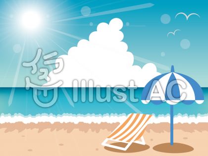 海水浴場イラスト 無料イラストなら イラストac