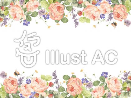 花枠１９０ ６月の花たちの花枠フレームイラスト No 無料イラストなら イラストac