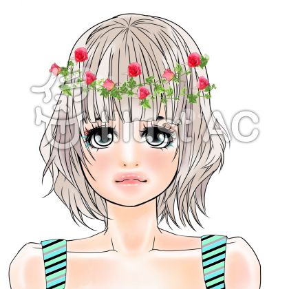 コンプリート 花飾り イラスト 頭 最高の壁紙のアイデアcahd